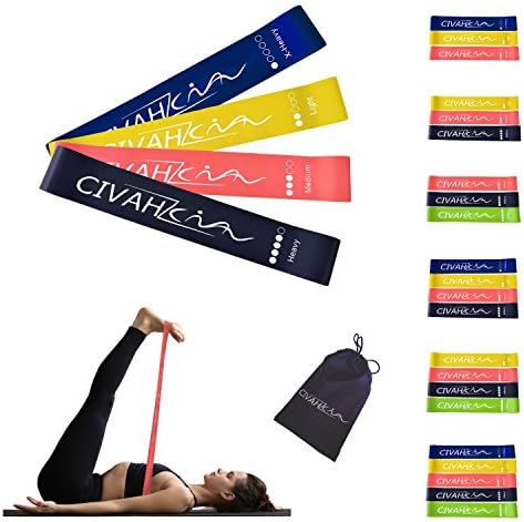 CIVAH Resistance Loop Bands Natural Latex Stretch Band Workout for hysical Therapy Pilates Yoga Rehab Sport Fitness Belt