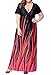 Wicky LS Women's Printing Sexy V-neck Formal Evening Party Dress