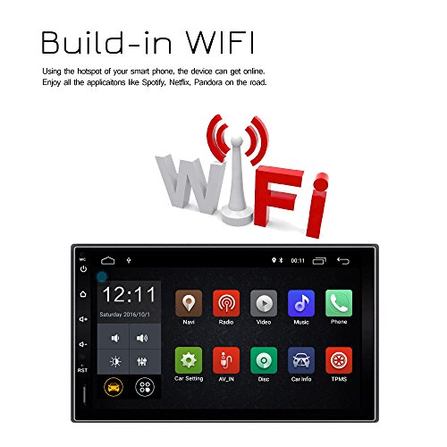 Lexxson android 7.1 fm/am car radio stereo 2din 7 inch capacitive…