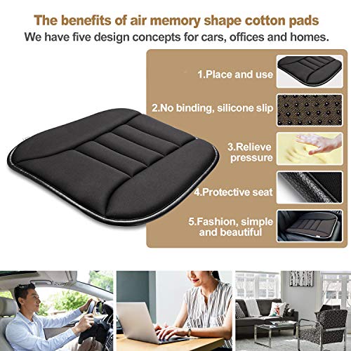 Palewell Car Seat Cushion Non-Slip Mat, Car Seat Covers for Auto Car Supply, Memory Foam Seat Cushion, Office Chair Cushion