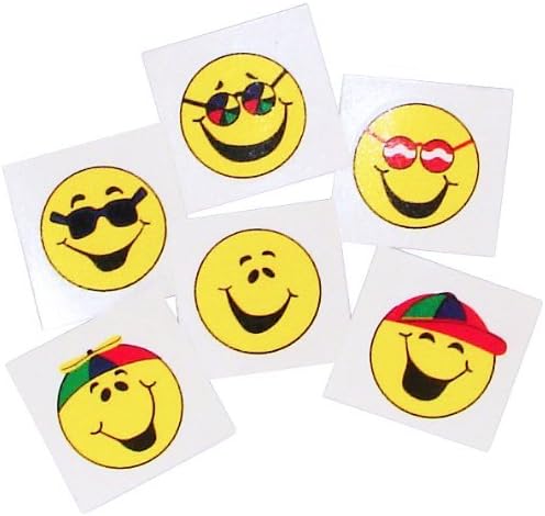 Smile Face Tattoos (6 Dz)