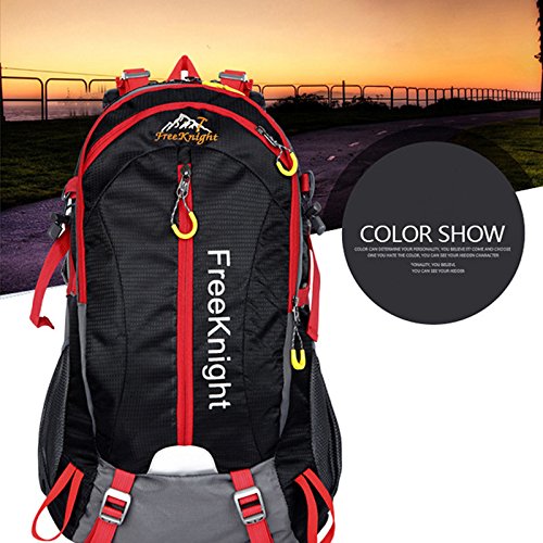 Zaino Alpinismo Leggero Viaggio Daypack Escursionismo Arrampicata Sport impermeabile Borse Zaino Outdoor Uomo Donna-Nero-4