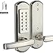Left Handed keyless mechanical door lock Digital Locker Home Entry Security Safety Door Lock，100% Stainless Steel 304 Mechanical--only for single bore door -Not Deadbolt,Need to drill additional,