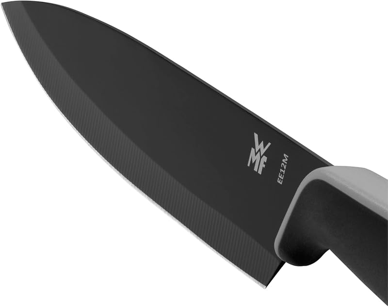 Wmf touch conjunto de 2 facas com capa protetora cor preto, faca de cozinha 24 cm e faca multiuso 20,5 cm
