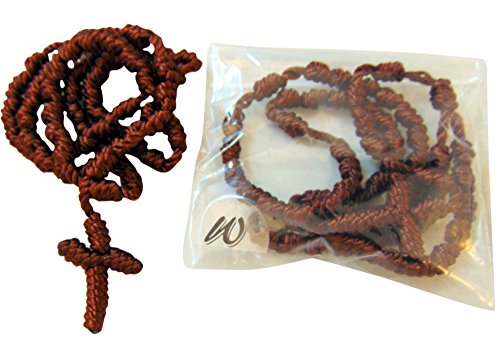 Twine Rosary No Tangle Durable Knotted Nylon Cord Brown Rosaries, Set of 2