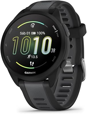 Forerunner 165 Music, Reloj Inteligente para Correr con GPS, Negro