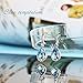 Pealrich Teardrop Fashion Jewelry Dangle Love Earrings with Swarovski Crystal, for Her (Blue)
