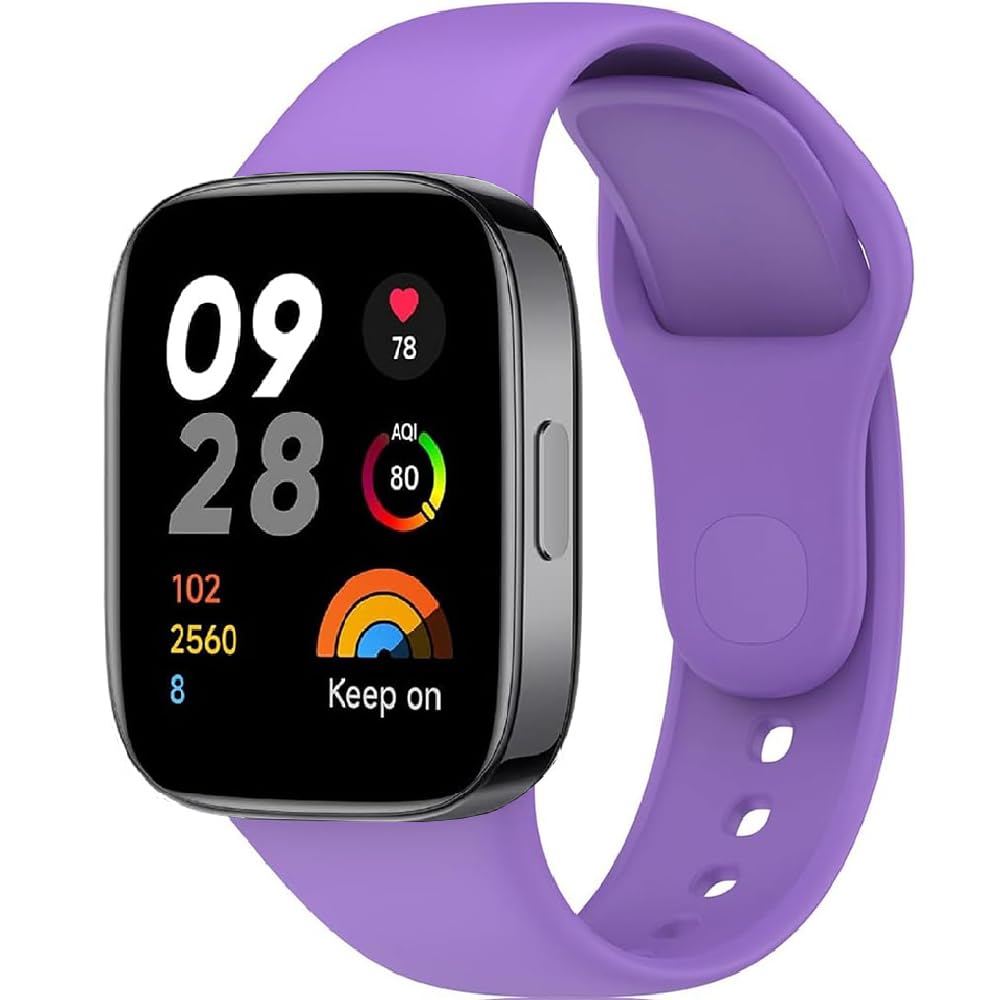 Watch Strap for Redmi Watch 3 Active, Silicone Sport Replacement Bracelet Band for Xiaomi Redmi Watch 3 Active