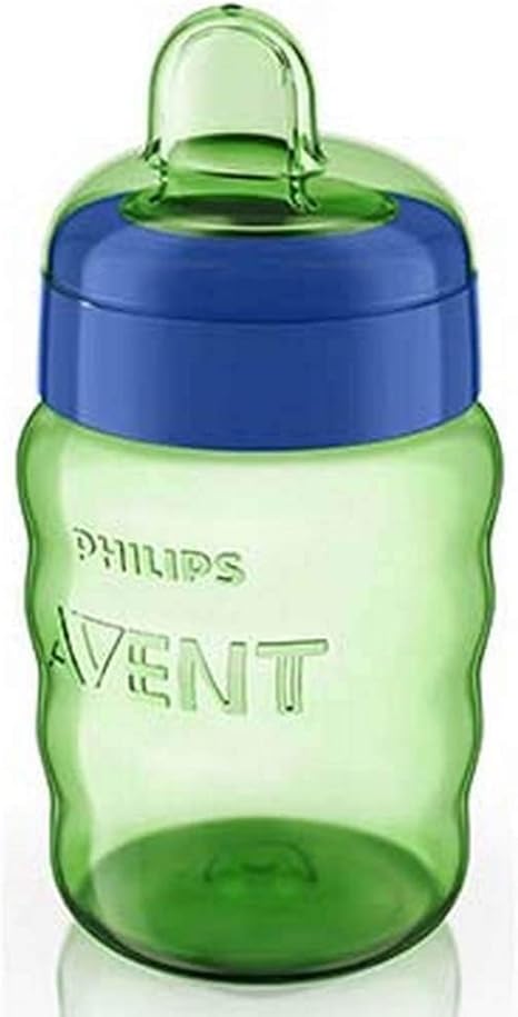 Philips Avent SCF553/05 - Vaso con boquilla de silicona para niño, válvula antigoteo, sin BPA, para 9 meses, 260 ml, color verde: Amazon.es: Bebé