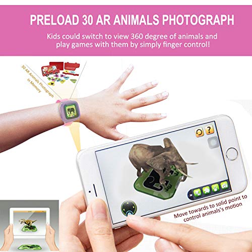 GBD Kids Game Smart Watches [AR Pro Edition] for Boys Girls Birthday Gifts with Touch Screen Pedometer Timer Camera Alarm Clock Sport Wrist Watch Indoor Outdoor Kids Electronic Learning Toy (Green) - Thumbnail 3