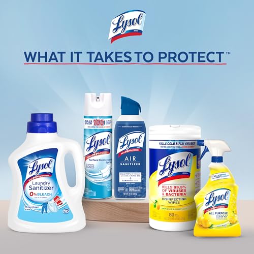LYSOL DISINFECTING WIPES BUNDLE, HOME APARTMENT DORM ROOM ESSENTIALS AND CLEANING SUPPLIES, ALL PURPOSE CLEANER, MULTI-SURFACE CLEANING WIPES, MULTI-SCENT SANITIZING WIPES BUNDLE, 80 COUNT (4PK)