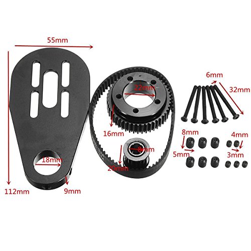 DIY Electric Skateboard Parts Pulleys & Motor Mount Belt Kit For 70/72mm Wheels