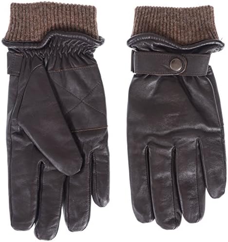 Klondike Men's Leather Glove with Wool Blend Knit Cuff (Brown, X-Large)