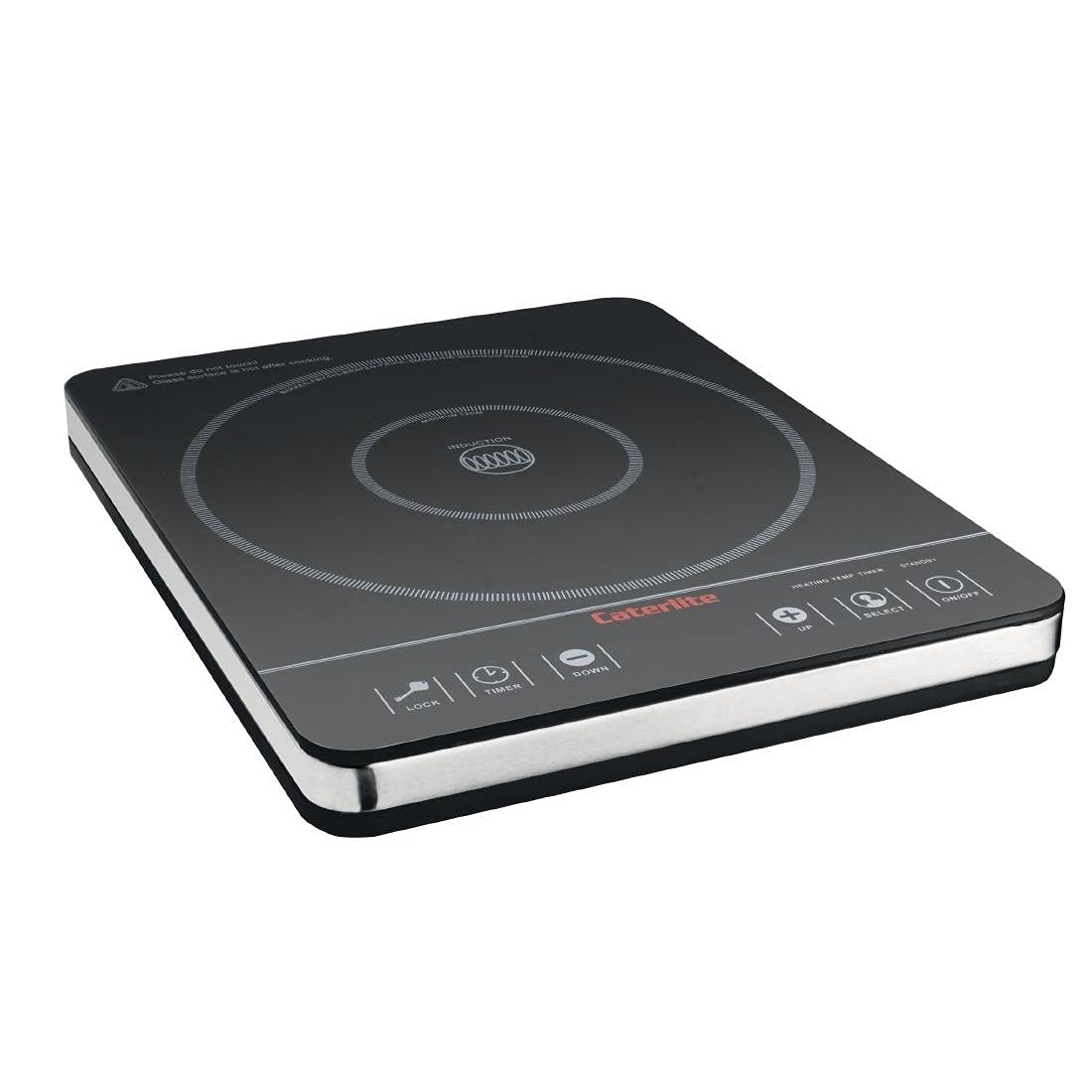 Caterlite Induction Hob for Professional Kitchen and Restaurants 2000W - Timer and Auto Shut Off, 10 Power Settings and Instant Heat CM352