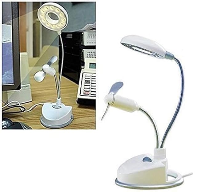 Twiclo LED Desk Study Table Lamp with Fan
