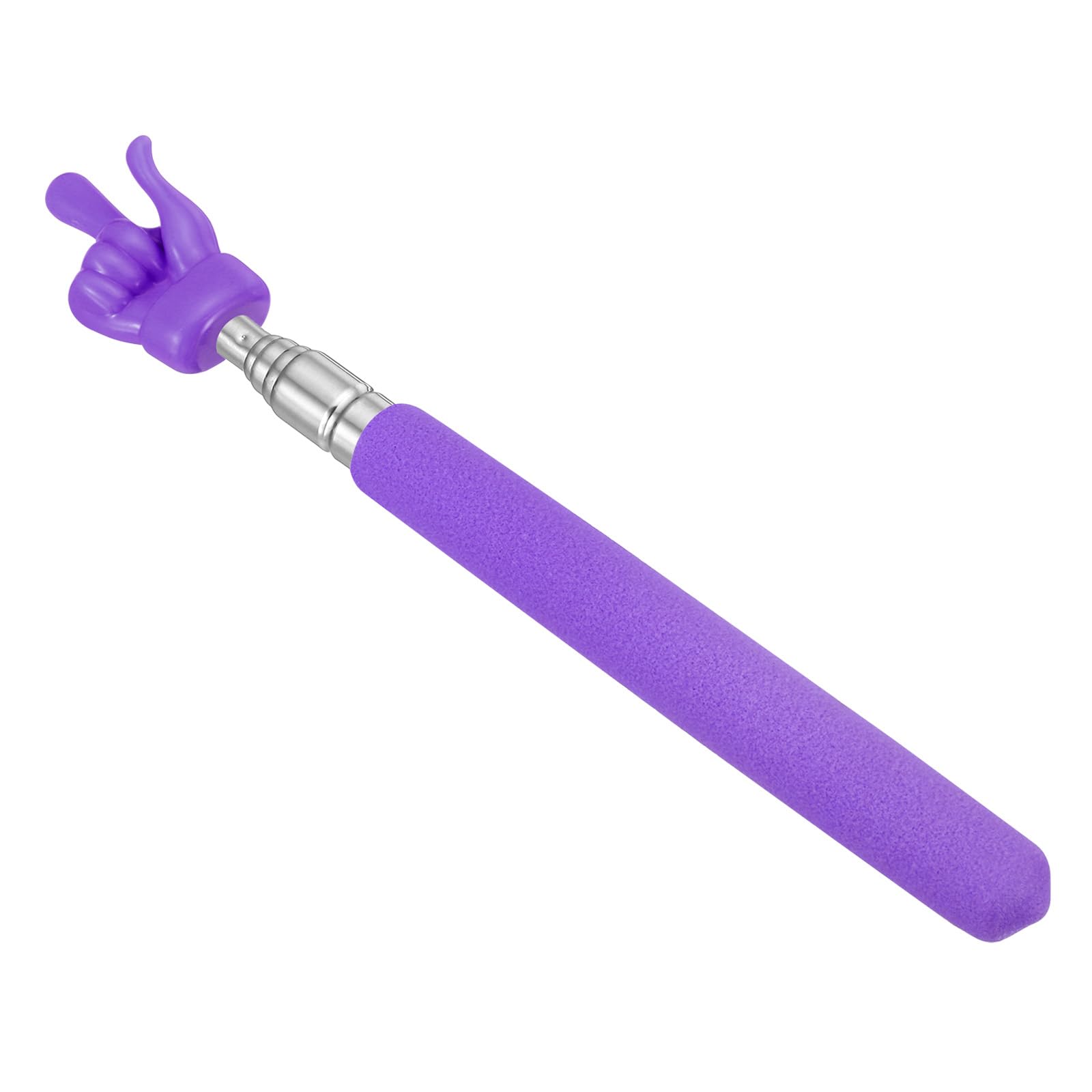 PATIKIL Telescopic Teachers Pointer Stick, 1 Pcs Classroom WhiteBoard Teacher Hand Finger Mini Pointer for Presentation Speaker Guide Coach, Purple