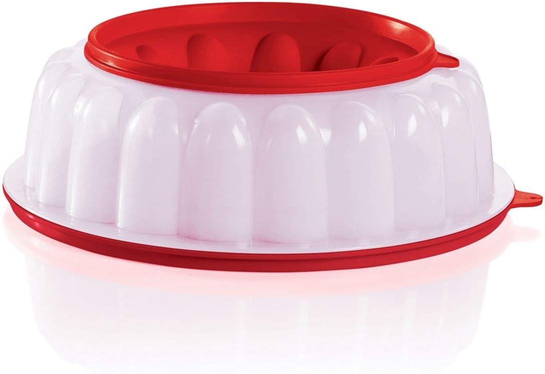 Tupperware JelRing Jello Mold Ice Ring in Chili Red