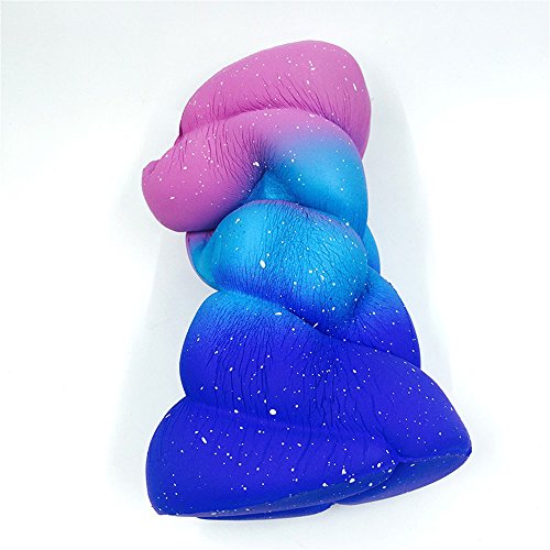 FTXJ Decompression Toys, Cute Jumbo Big Marshmallow Squishies Very Slow Rising Kawaii Scented Creamy Candy Foam Squishies Food Bread Simulation Kid Toys (Starry Sky, 14.595cm)