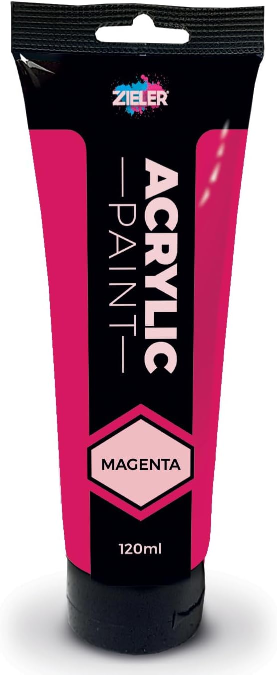 Zieler 120ml Acrylic Paint Magenta Premium Art Craft Paint