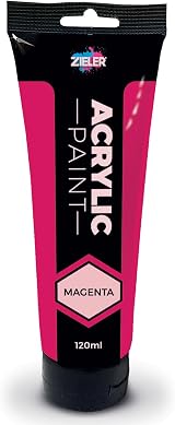 Zieler 120ml Acrylic Paint Magenta Premium Art Craft Paint