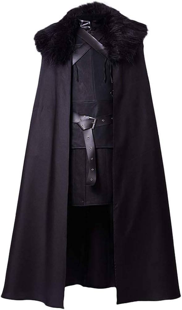 SIDNOR GoT Night's Watch Jon Snow Cosplay Costume Outfit Suit Dress: Clothing