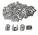50 pieces Dreadlock Beads for Hair, Braids, and Locs, by Lock Love in SILVER Metal Filigree Rings Cuff for Men or Women (Silver)