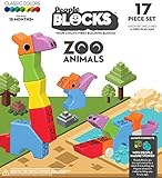 People Blocks Zoo Animals 17 pc Set