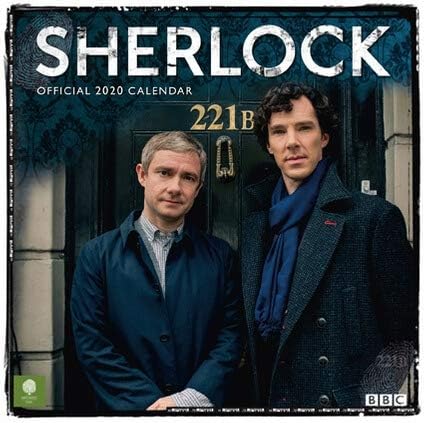Sherlock 2021 Great Gift Wall Calendar Official Square Calendar with Organising Stickers Bundle