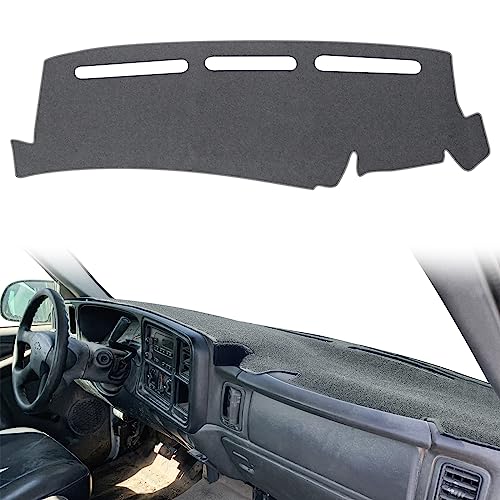 HanLanKa Dashboard Cover For Chevrolet Silverado 1500 2500 3500 1999-2006 Avalanche Chevy Tahoe Suburban GMC Sierra Yukon Dash Cover Mat(Premium Carpet, Beige) In | Whizz Floor Mats - Foto 7