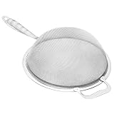 Upgraded 9" Fine Mesh Strainer with Sturdy Handle - Fine Mesh Sieve Ideal for Baking, Rice, Quinoa, Bone Broth
