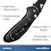 Benchmade - Griptilian 551 Knife, Serrated Drop-Point, Coated Finish, Black Handle