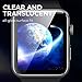 Screen Protector for Apple Watch Tempered Glass Scratch Resistant Anti-Bubble Film Screen Protector for Apple Watch 44 mm Series 4 - HD Clear Anti-Bubble [3 Pack]