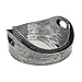 Stonebriar Round Nesting Galvanized Metal Serving Tray Set with Handles, Rustic Butler Trays, For Serving Food and Drink, a Unique Coffee Table Centerpiece, or Desk Organizer for Documents