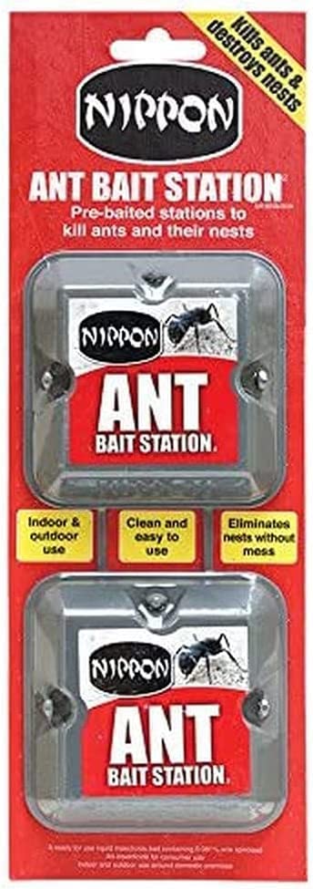 Nippon Ant Killer Bait Station Destroys Ants and their Nests | Traps used Indoors & Outdoors for Homes & Garden Ants along with their Nests-Ant Control System - No Mess Clean and Easy to Use 1-PACK