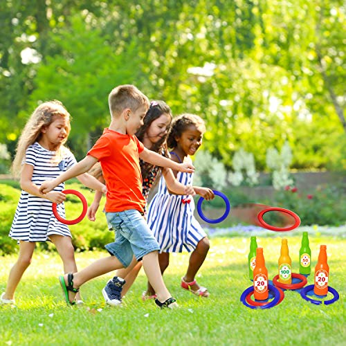 Gleeporte Carnival Ring Toss Game Set with Bonus Balloon Popping Dart Game, Outdoor Games for Kids and Adults, Carnival Birthday Party Supplies, Tossing Game Kit for Yard, Lawn, Beach and Camping - Thumbnail 2