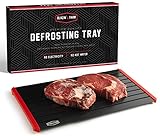 2019 Upgraded 6mm Blazin' Thaw Defrosting Tray for Frozen Foods - The Thawing Plate with MORE Defrost Power! Double Thickness Rapid Thawing for Frozen Meat and More - 16