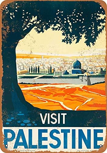Visit Palestine Metal Sign Great Aluminum Tin Sign 8x12 inches
