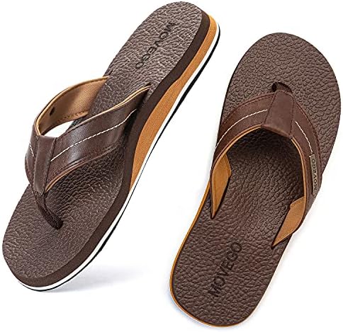 MOVEGO Flip Flops for Mens with Arch Support Sandals Wide  display picture 2