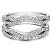 Sterling Silver Double Infinity Wedding Ring Guard Enhancer with Cubic Zirconia (0.49 ct. tw.)