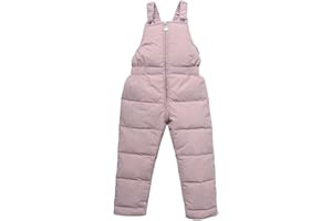 Toddler Snow Bib Overalls Winter Warm Ski Pants Zipper Windproof Snow Pants Baby Girls Boys Snowsuit Jumpsuit