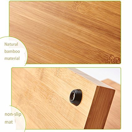 QIKEBamboo Magnetic Knife Block Stand Holder Strong magnetic Compatible with all size knife - Thumbnail 2