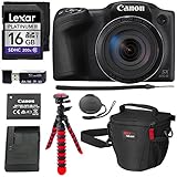 Canon PowerShot SX420 Digital Camera 42x Optical Zoom Wi-Fi NFC Enabled, SanDisk Ultra 16GB, DSLR Camera Bag, 12