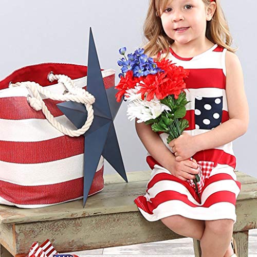 Independence Day Family Pack Girls Children's Sleeveless Striped Dress American Flag Patriotic Dress Red