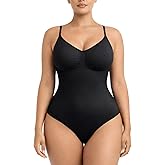 Glamhug Women's Shapewear Bodysuit - Tummy Control Seamless Waist Sculpting Body Shaper - Thong Body Suit