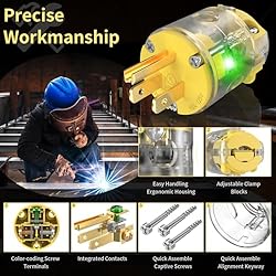 NEMA 5-15 Extension Cord Repair End Illuminated