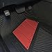 Motor Trend FlexTough 2 Tone Rubber Car Floor Mats for Auto - Heavy Duty All Season Black & Red