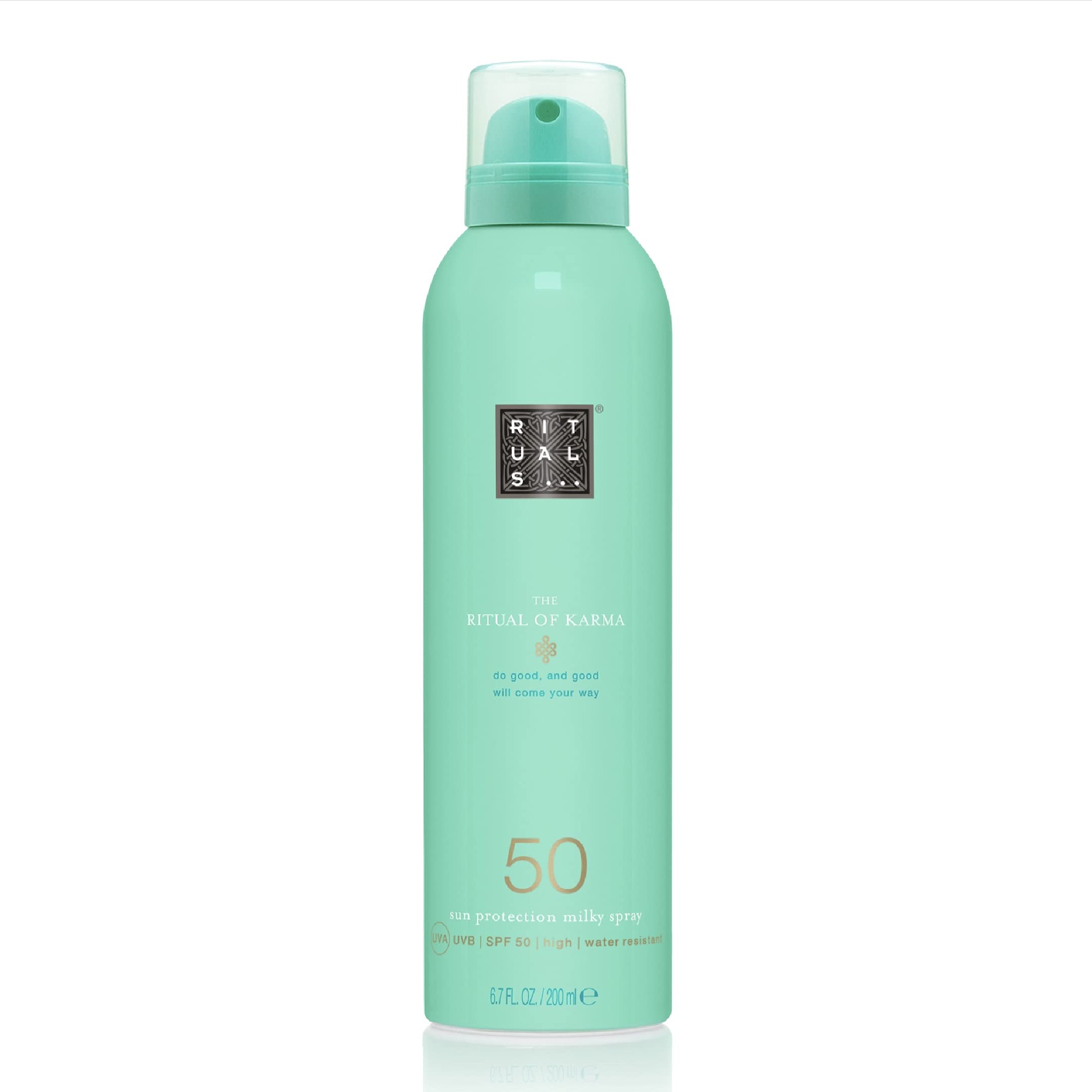 RITUALS Sun Protection Spray SPF 50 from The Ritual of Karma, 200 ml - With Aloe Vera, Holy Lotus, White Tea & Ginko Biloba- Hydrating, Cooling Properties with Natural Antioxidants, UVA/UVB Protection