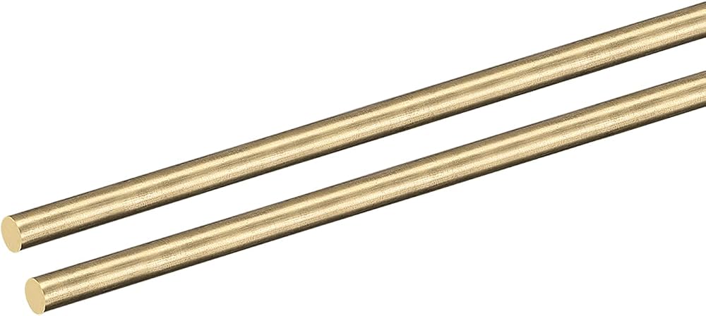 DMiotech 2 Pack Brass Solid Rod 3mm x 350mm Lathe Bar Stock DIY Craft