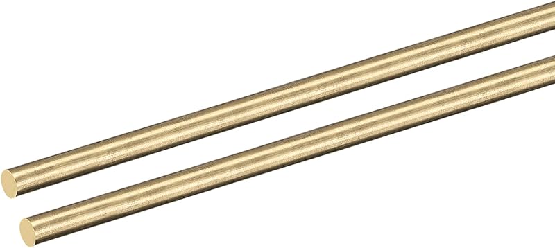 DMiotech 2 Pack Brass Solid Rod 3mm x 350mm Lathe Bar Stock DIY Craft