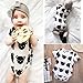 Cute Baby Boys Girls Bear Print Bodysuit Jumpsuit Romper One-pieces Clothes 0-24M (6-12 Months, White)